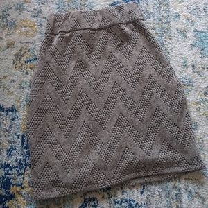 Tan chevron skirt